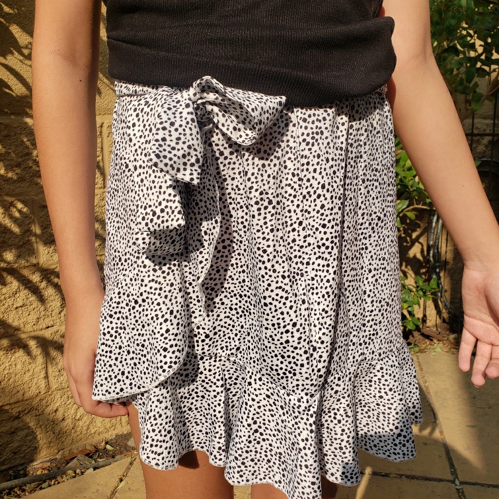 Amazon dotted skirt with tie on the side!